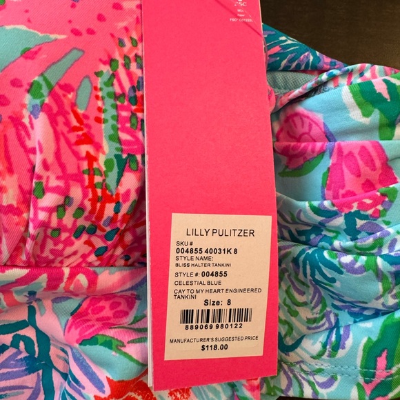 NET Lilly Pulitzer tankini. Size 8 - Picture 3 of 5